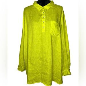 Jones New York Lime Green Tunic Top